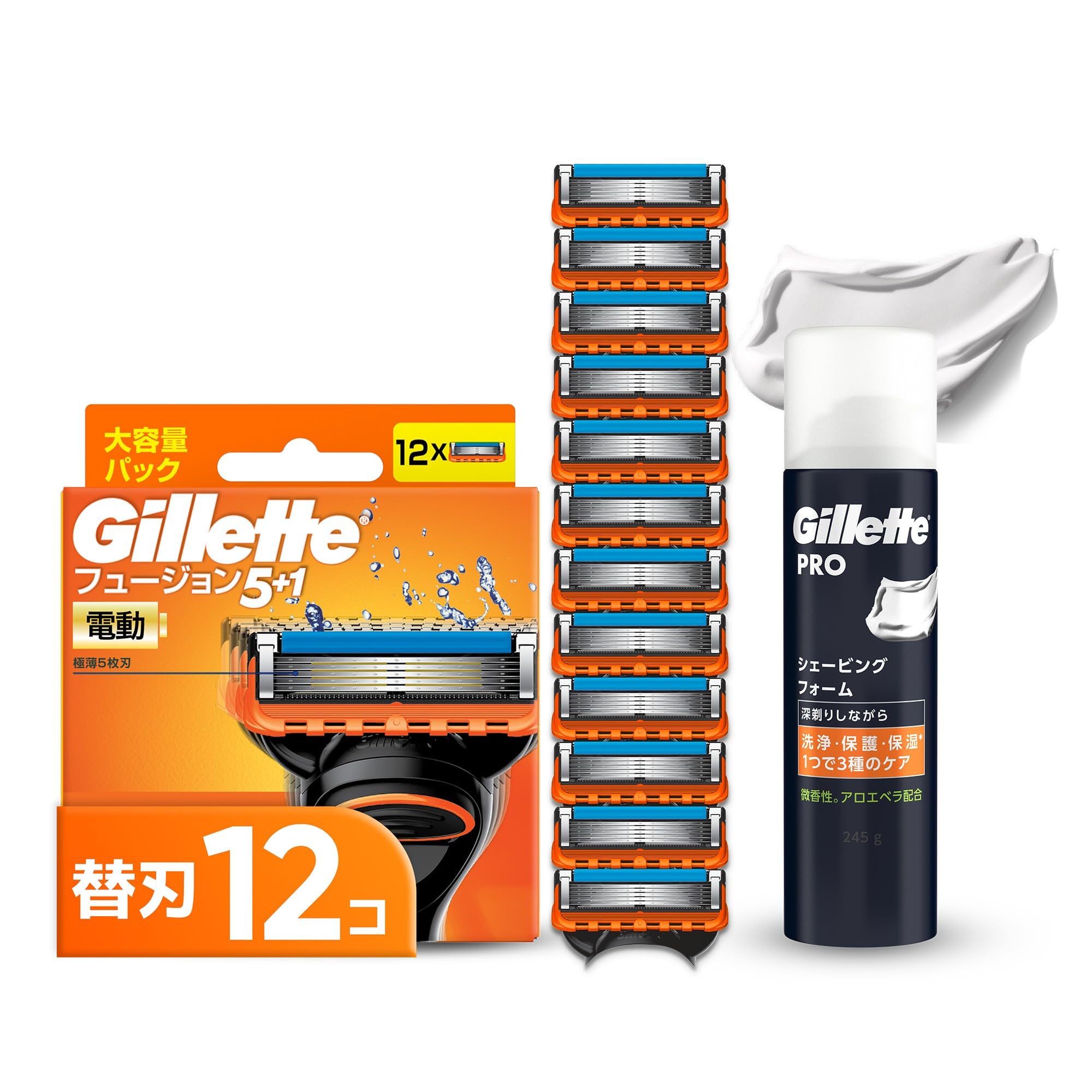 Gilletteフュージョン電動　替刃12個入り4箱セット　(在庫多数有) Amazon.co.jp: Gillette ジレット フュージョン 電動 替刃12個+